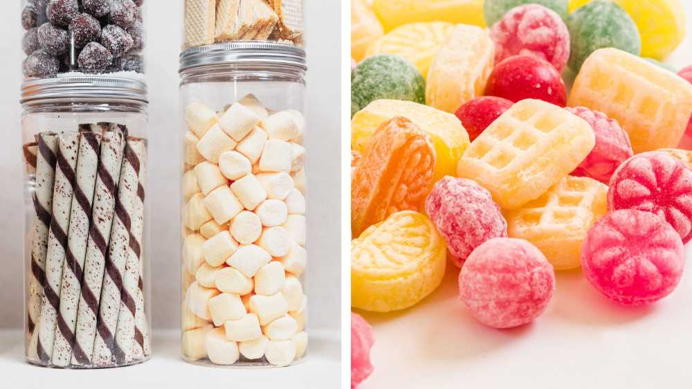 photos de bonbons colorés